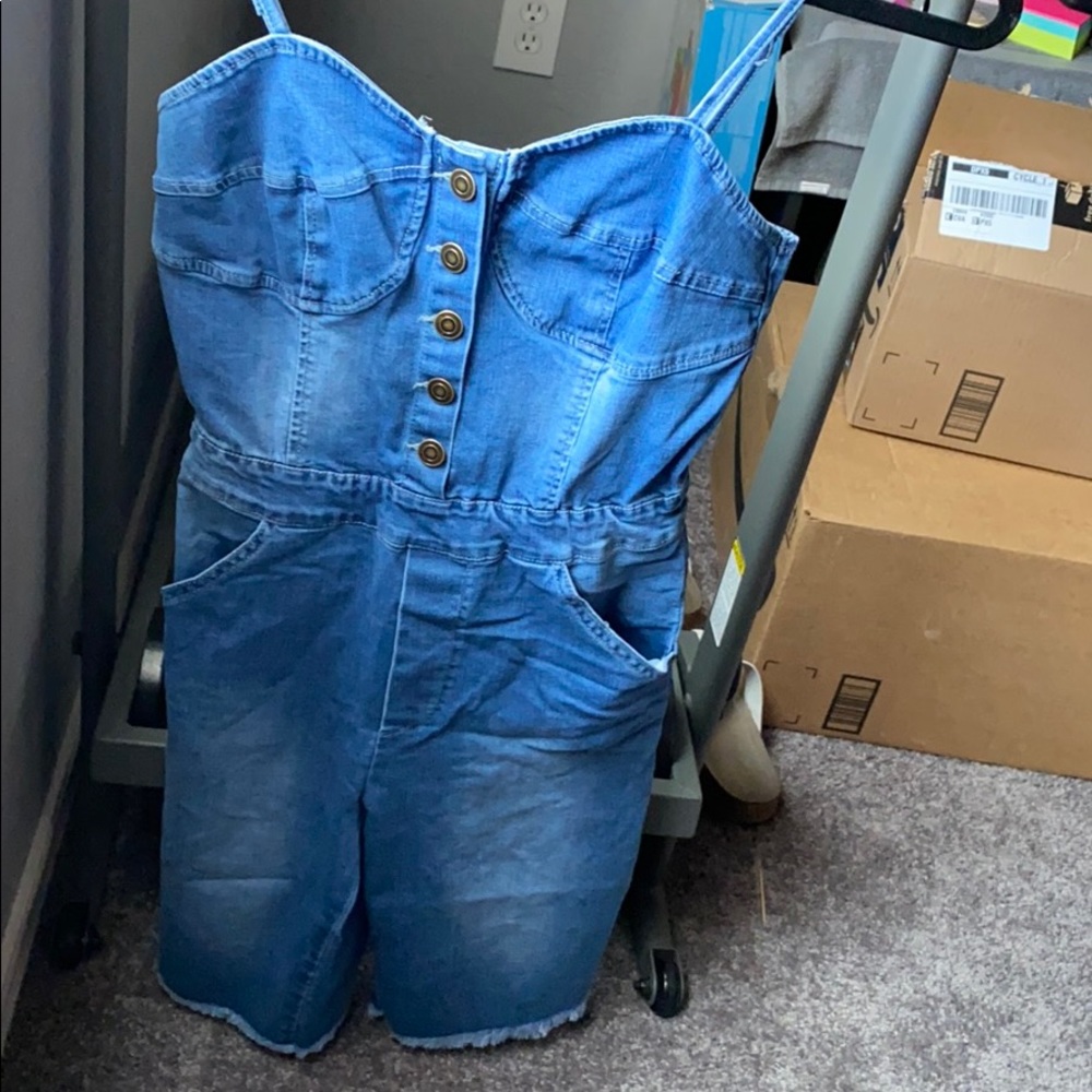 Fashion Nova Denim Romper
